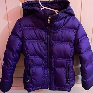Ralph Lauren Purple Polo Puffer Coat